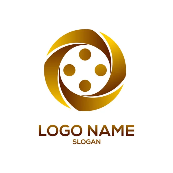 Circle Öğesinin Logo Vektör Tasarım Şablonu — Stok Vektör