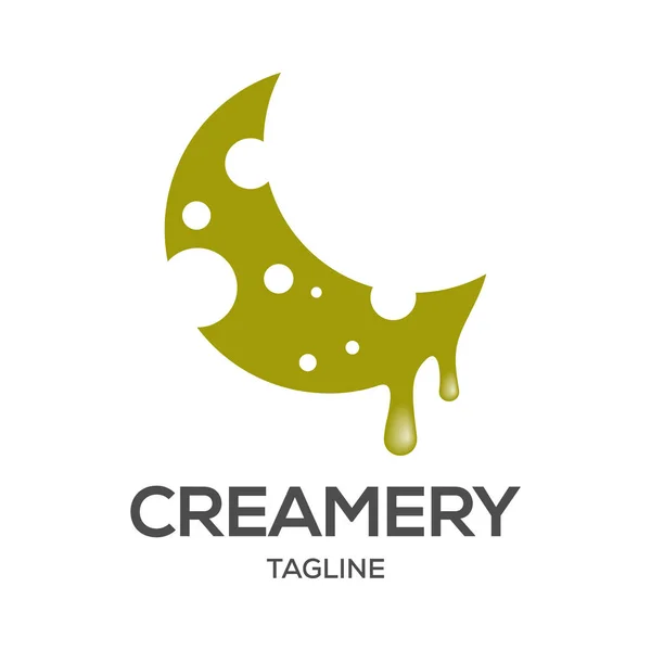 Cremiges Logo Design Vorlage — Stockvektor