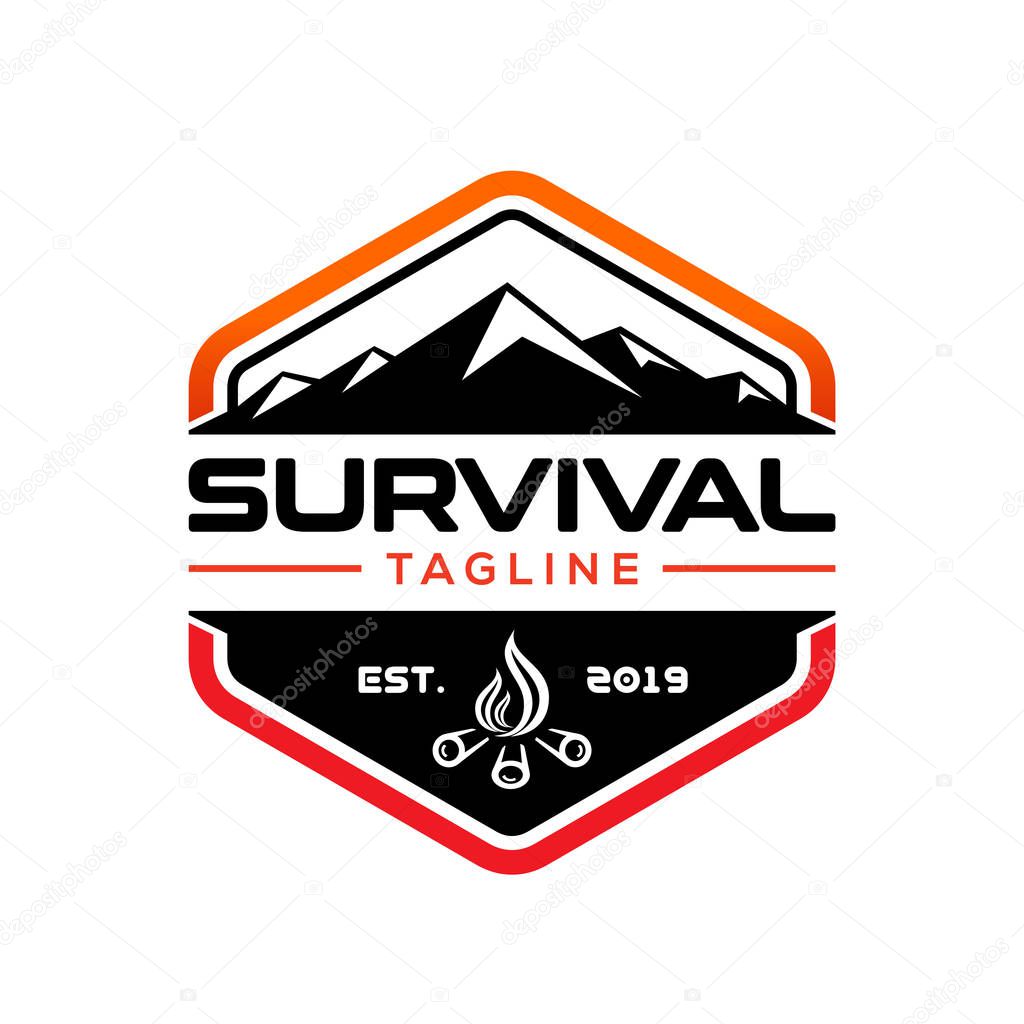 Survival design logo template