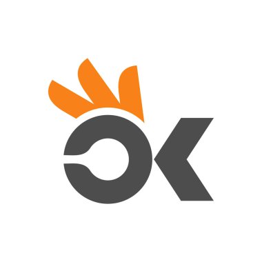 Ok simgesi logo tasarım şablonu