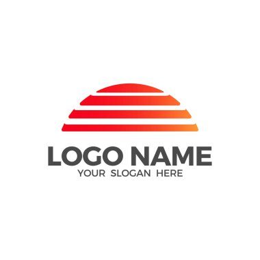 Gün batımı logo tasarım şablonu
