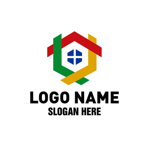 Projektowanie Logo Creative Nieruchomości Apartament Dom Logo Inspiracje — Wektor stockowy