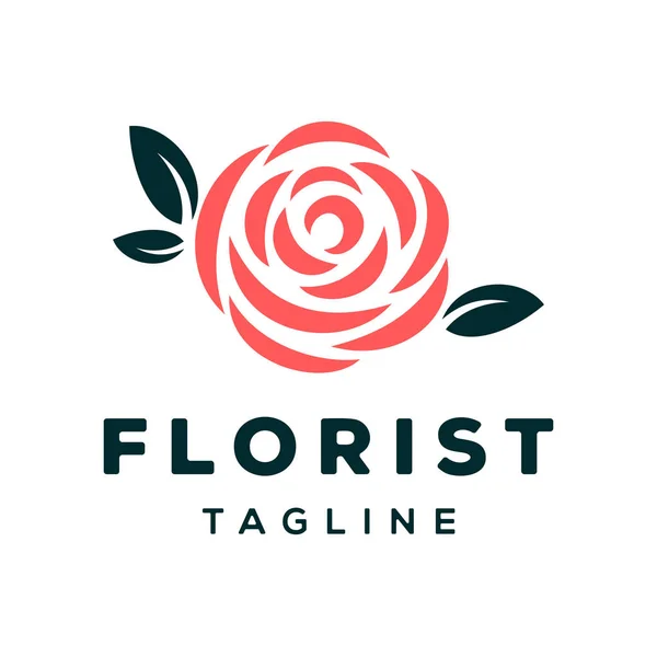 Florist Vektor Logo Design Vorlage — Stockvektor