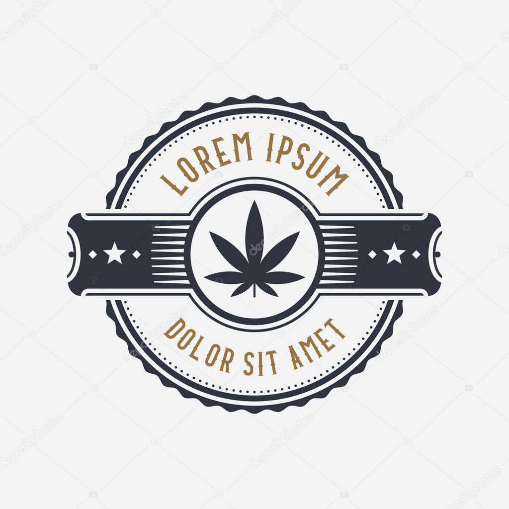 Brand identity vector design symbol of marijuana