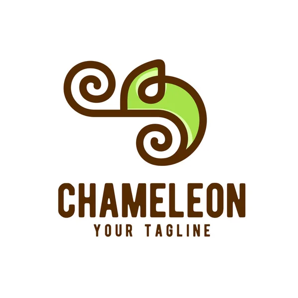 Chamäleon Logo Design Vektor — Stockvektor