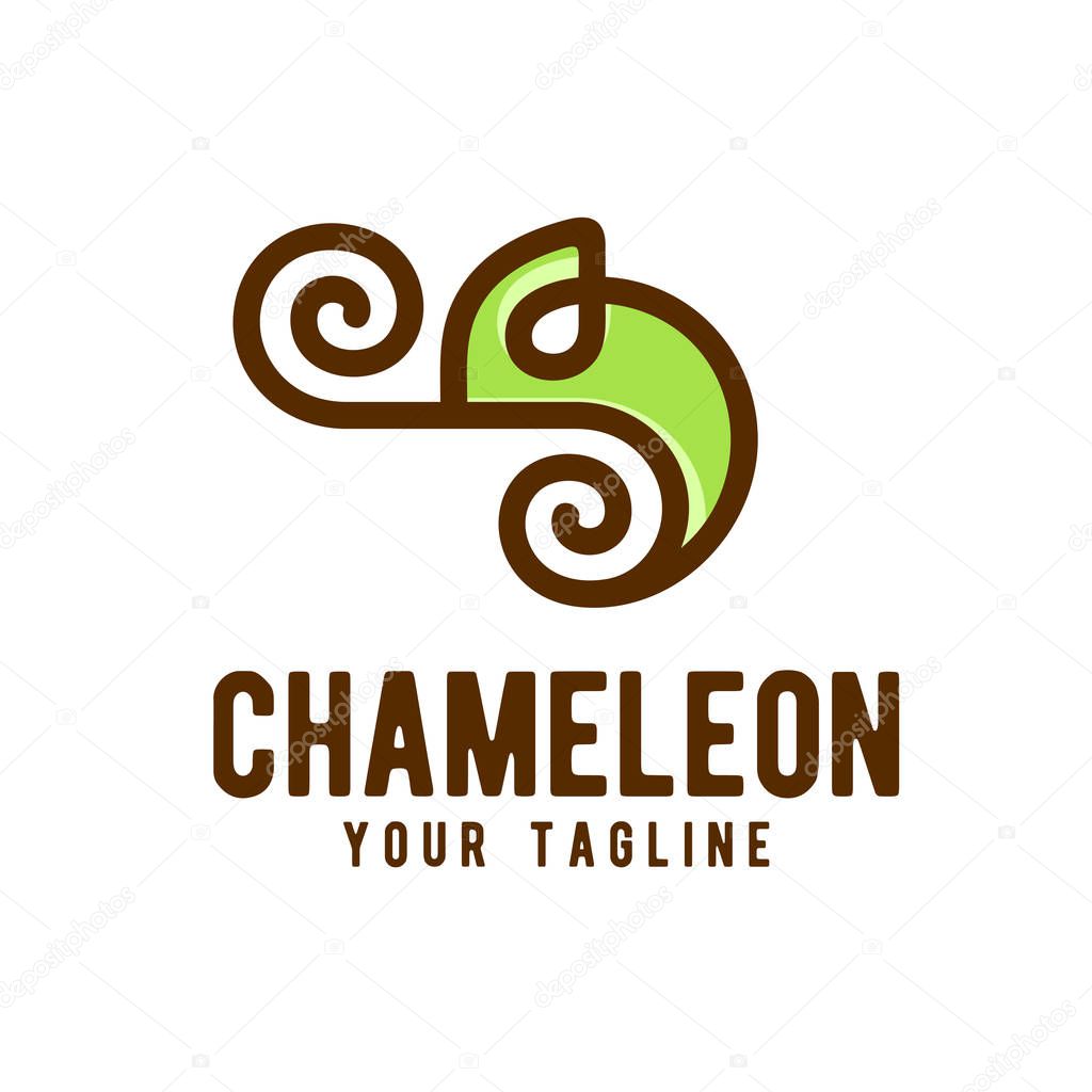 Chameleon Logo Design Vector