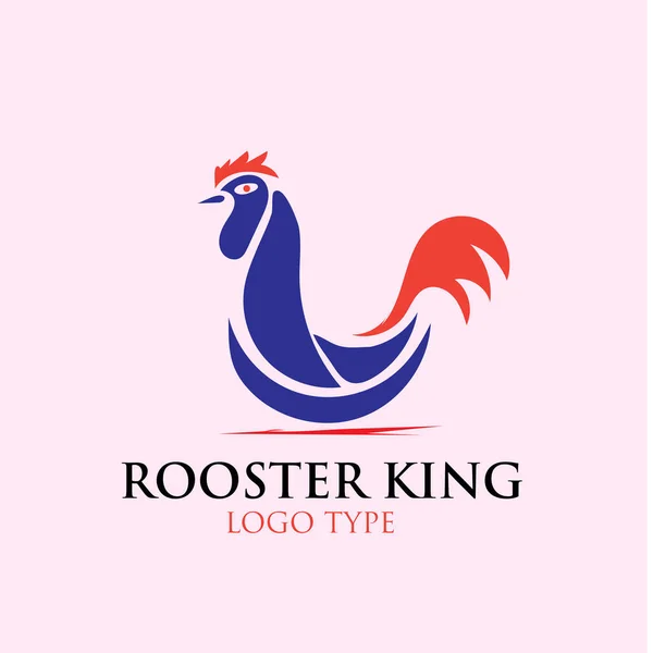 Huhn Logo Design Isolieren Hintergrund — Stockvektor