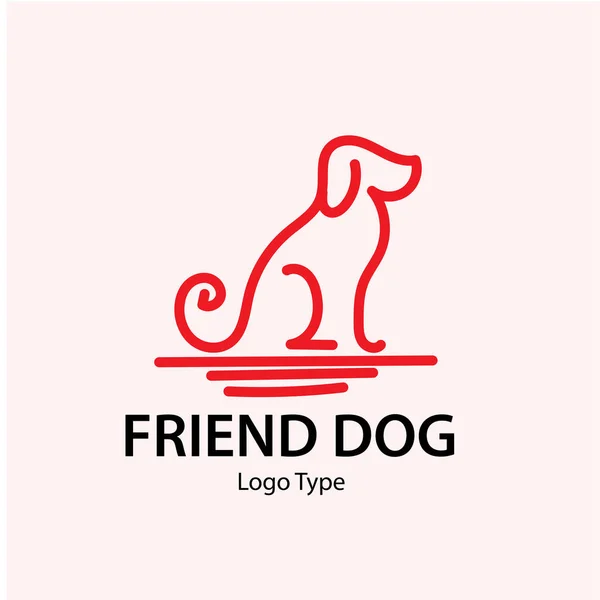 Cão Logotipo Designisolate Fundo — Vetor de Stock