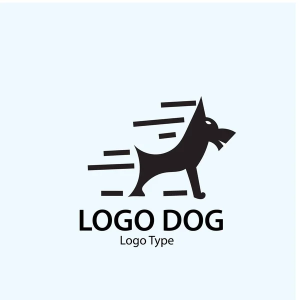 Hund Logo Designieren Hintergrund — Stockvektor