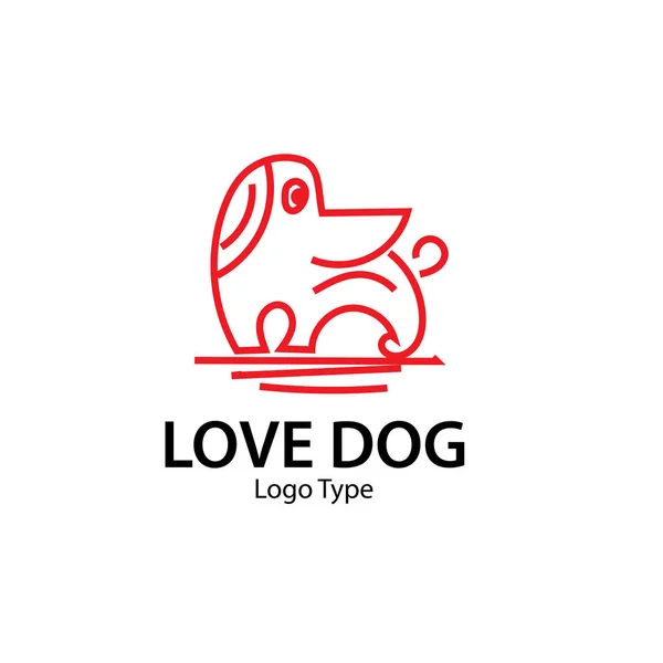 Дизайн Логотипу Собаки Яскравий Фон — стоковий вектор