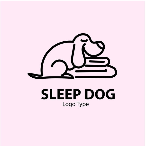 sleep dog logo designs