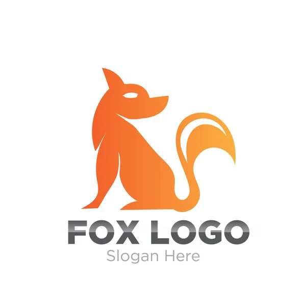 Fox Logo Designisolate Background — стоковый вектор