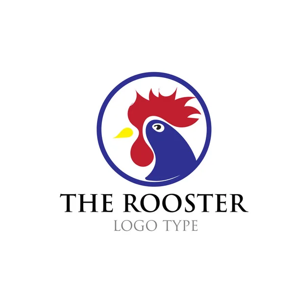 Huhn Logo Design Isolieren Hintergrund — Stockvektor