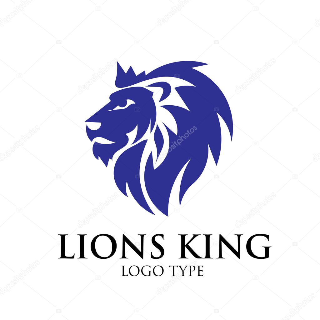 Lion logo design Isolate Background