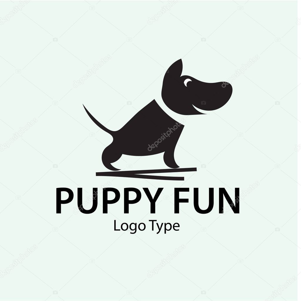Dog logo designIsolate Background