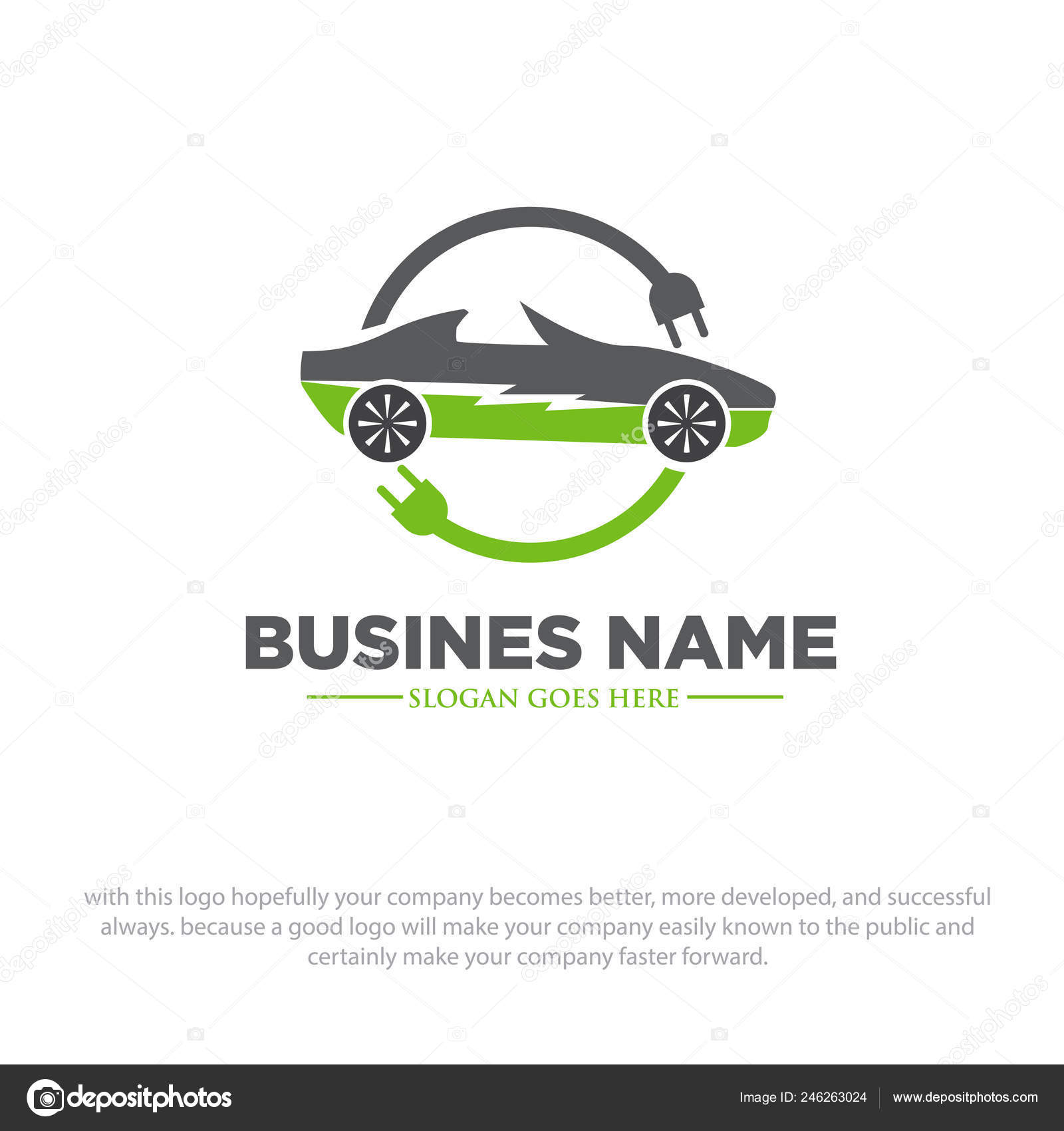 Electric Car Logo Designs Stock Vector C Onenine19 246263024