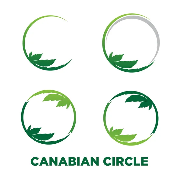 Diseños Del Logotipo Del Mundo Cannabis — Vector de stock