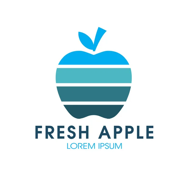 Fresco Logotipo Manzana Diseños Fondo — Vector de stock