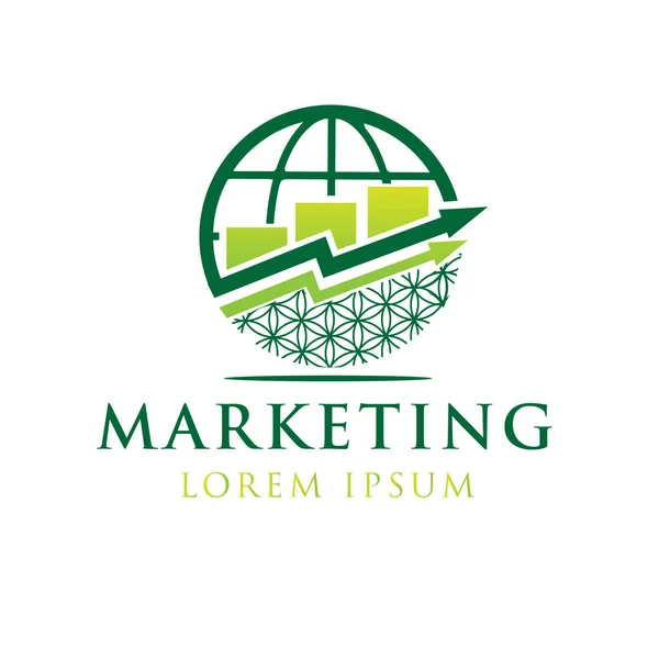 Diseños Logotipo Marketing Global — Vector de stock