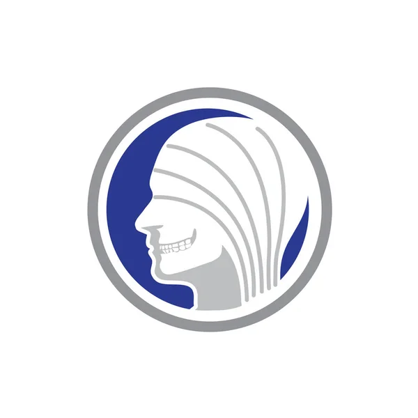 Mente Calavera Logotipo Diseños — Vector de stock