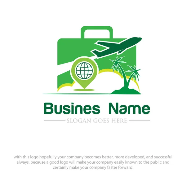 Diseño Logo Viajes Fondo — Vector de stock