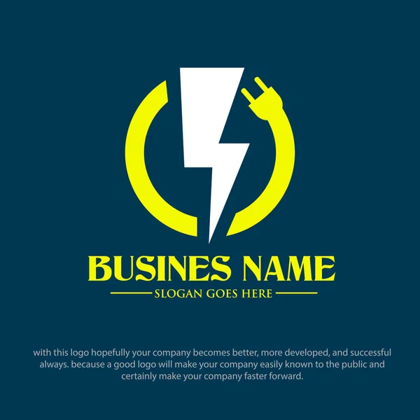 Elektrik Logo Tasarımları Takın — Stok Vektör