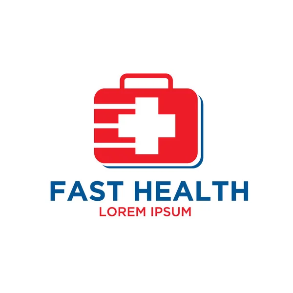Design Logotipo Medicina Rápida — Vetor de Stock