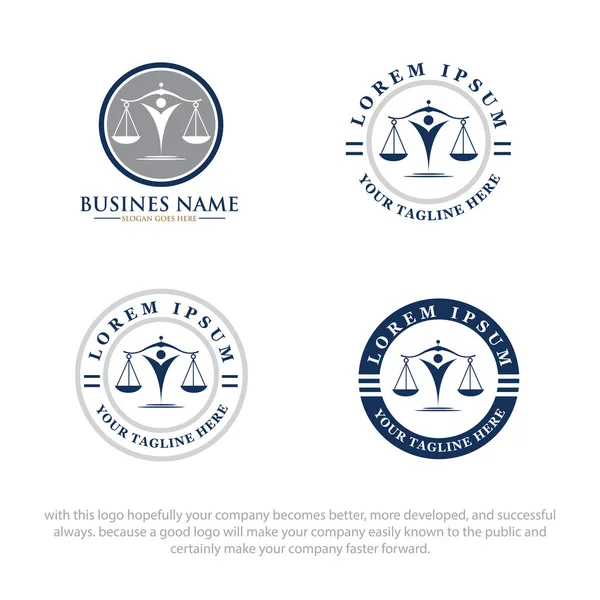 Law Logo Designs Background — Stock Vector