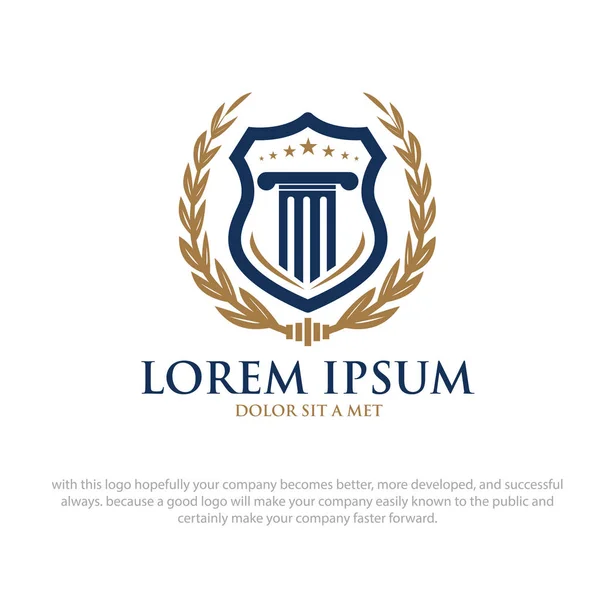 Diseños Logotipo Academia Derecho — Vector de stock