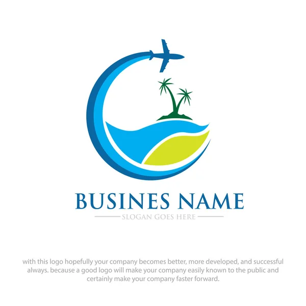 Viagem Logotipo Desenhos Fundo —  Vetores de Stock