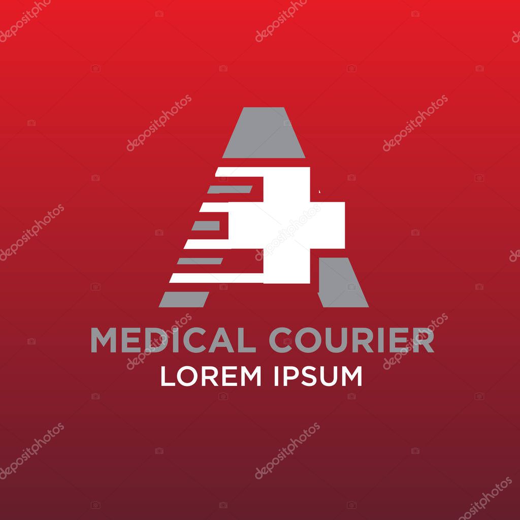 Medical courier logo designs