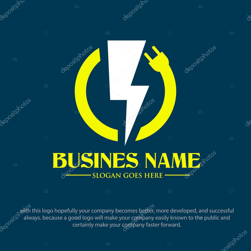 Plug electric logo designs