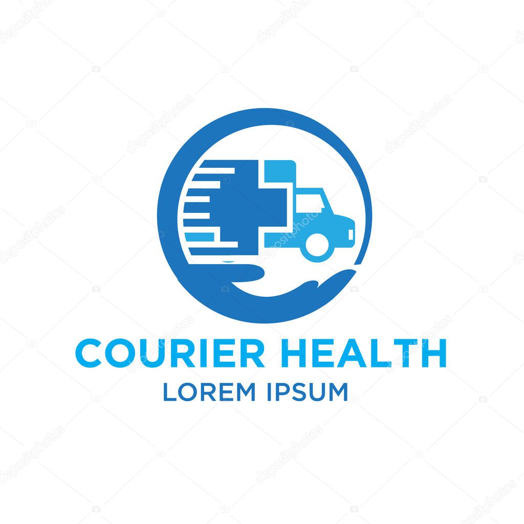 Medical courier logo designs