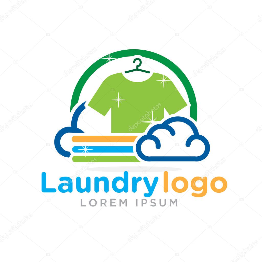 Fast laundry logo designs