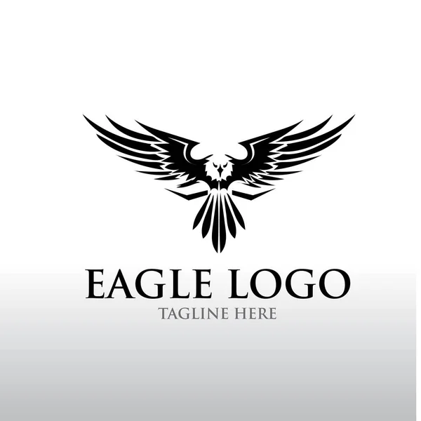 Diseño Del Logotipo Del Águila Simple — Vector de stock