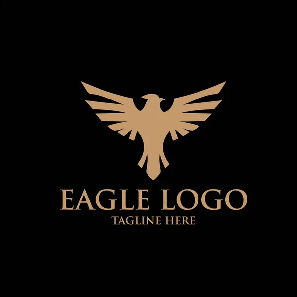 Diseño Del Logotipo Del Águila Simple — Vector de stock