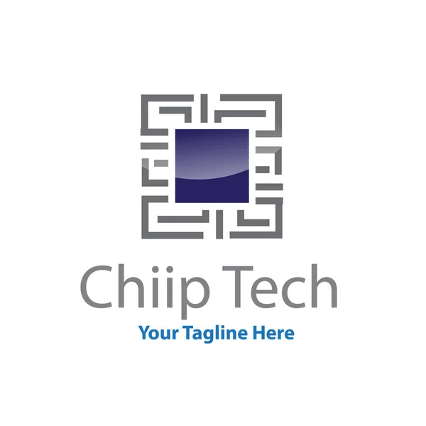 Chip Tech Logo Disegni — Vettoriale Stock