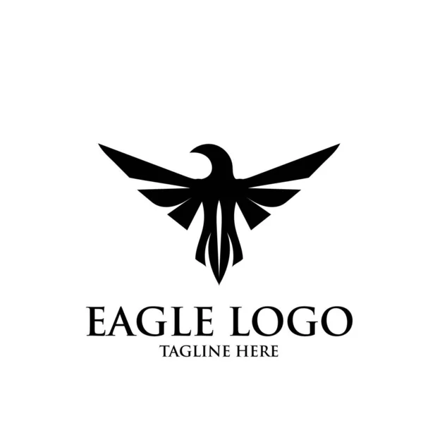 Diseño Del Logotipo Del Águila Simple — Vector de stock