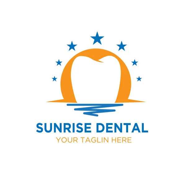 dental sun rise logo designs