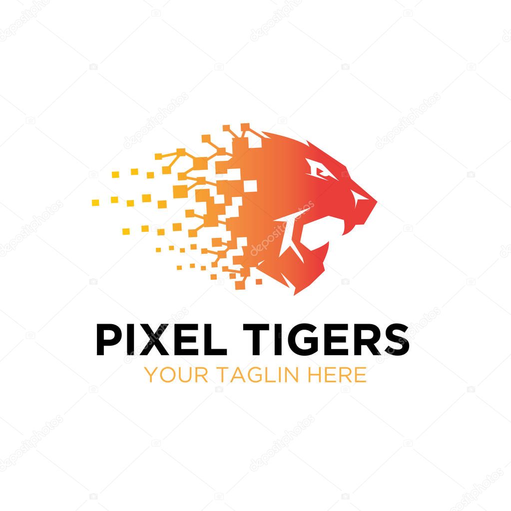 Thought tiger roar logo designs