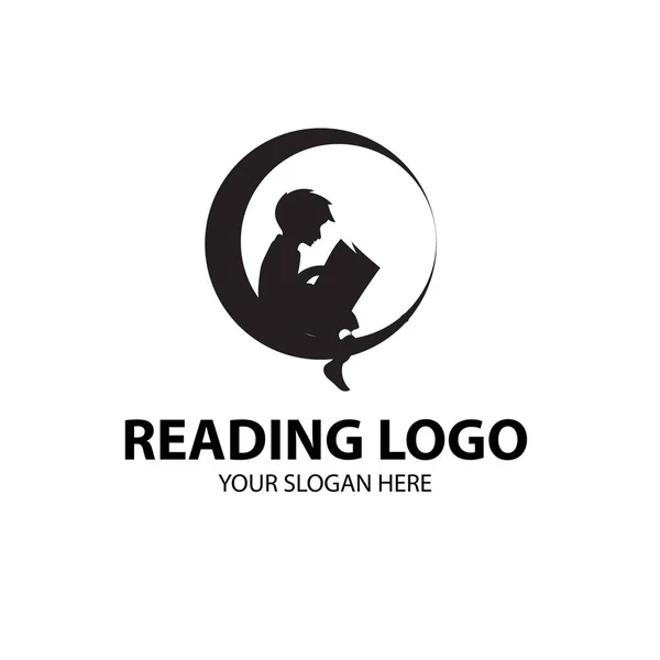 Leitura do logotipo do livro —  Vetores de Stock