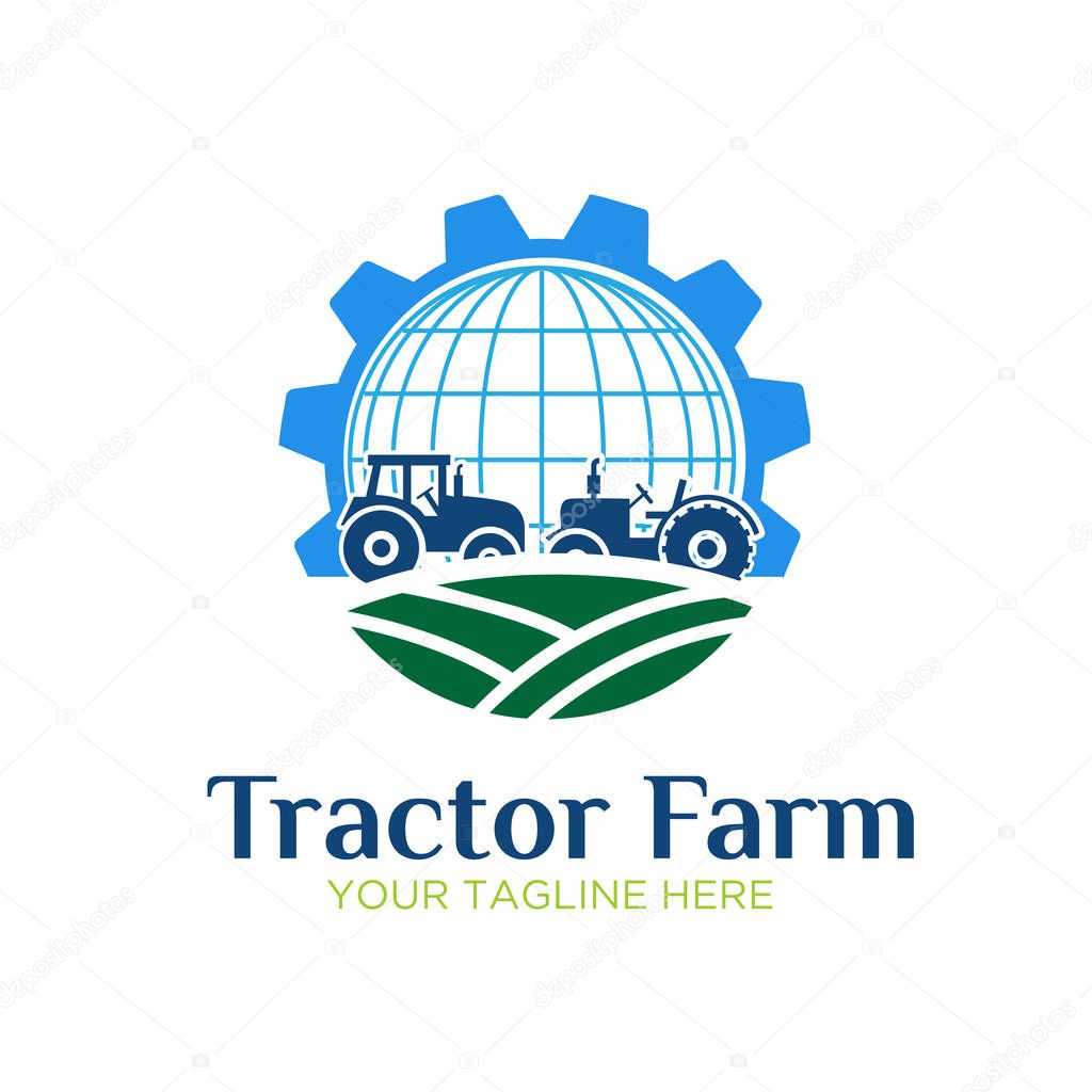 tractor farm icon logo designs