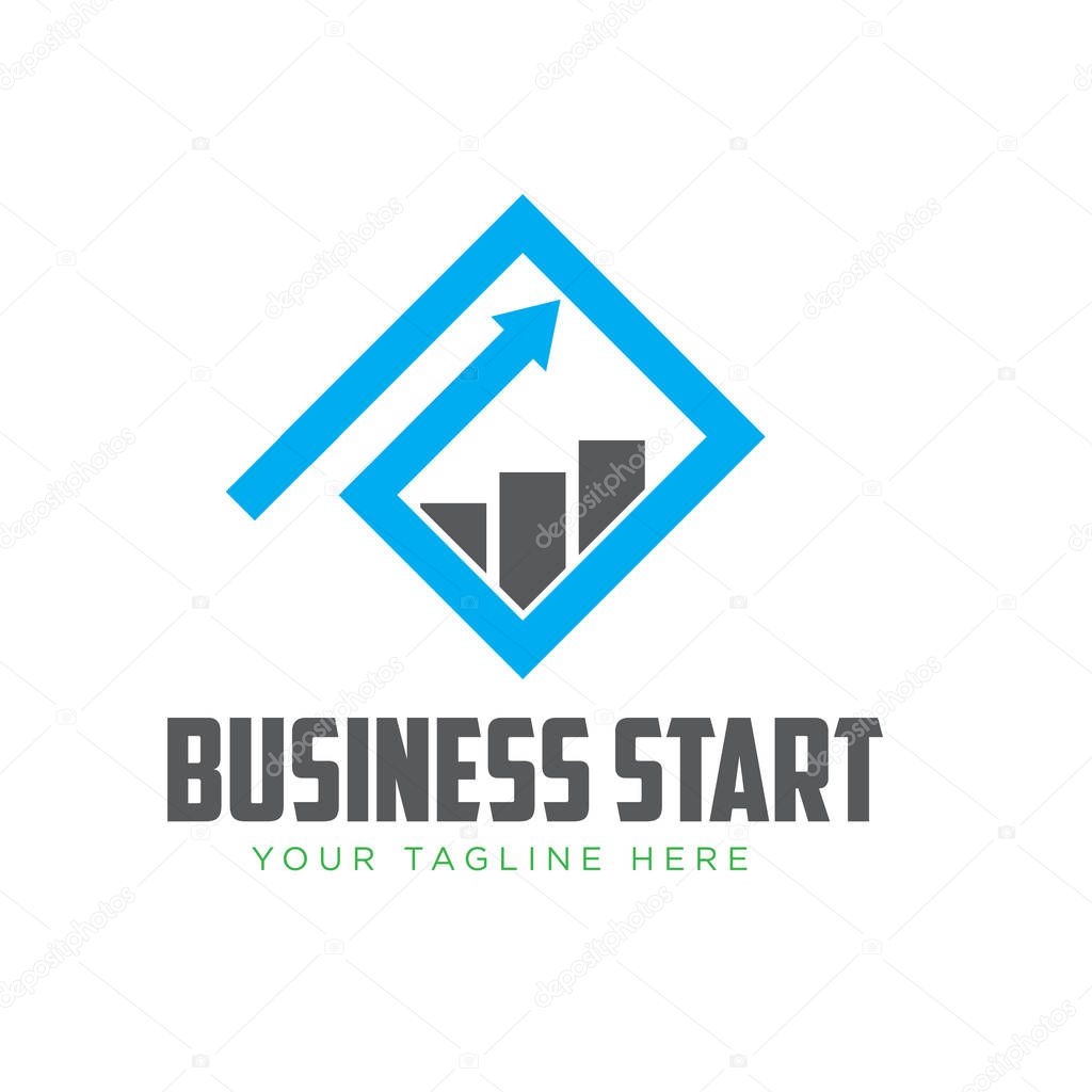 business grow start logo designs