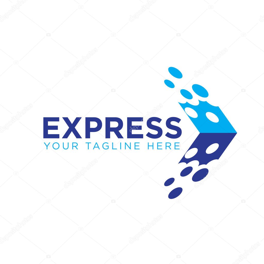 express sent courier logo designs