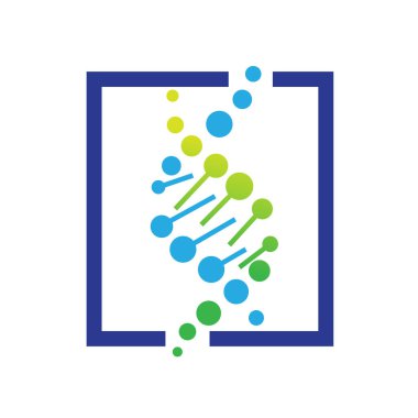 DNA sağlık logosu simgeler dizayn eder