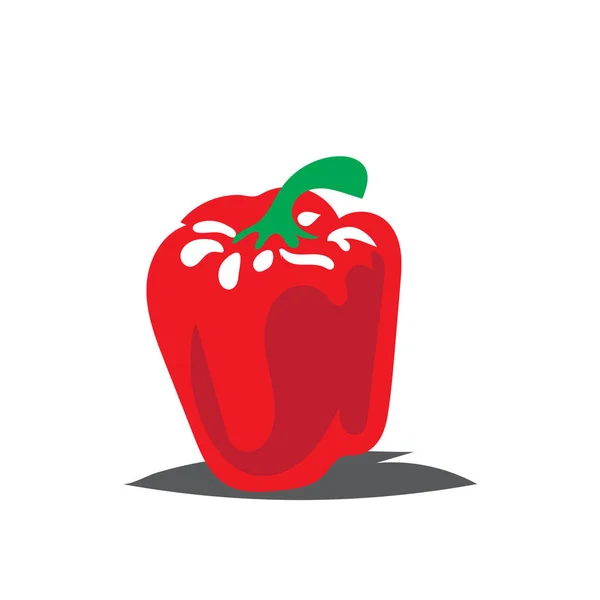 Иконка логотипа свежих паприка овощей — стоковый вектор