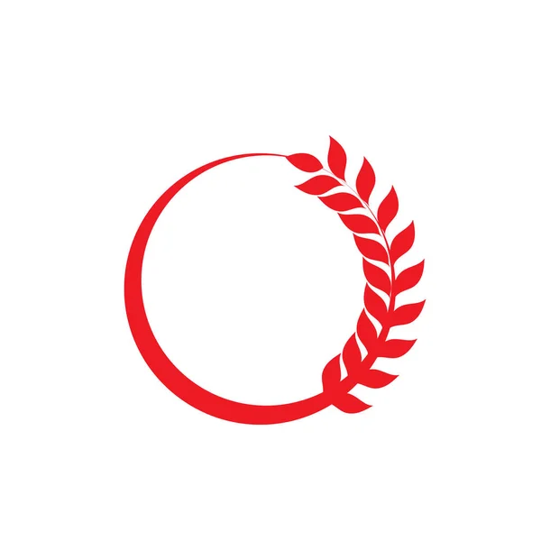 Diseños de logotipo icono de trigo y arroz — Vector de stock