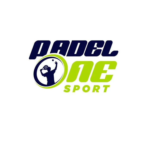 Padel Sport Logo Ontwerpen Eenvoudige Moderne — Stockvector