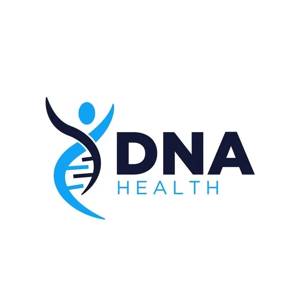 Dna Gene Health Logo Designs Simple Moderno Icono Servicio Medicina — Vector de stock