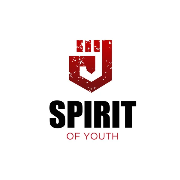 Espíritu Los Diseños Del Logotipo Juventud Moderno Simple Para Fundación — Vector de stock